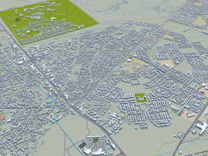 Gaborone city Botswana 25km Modelo 3D