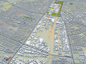 Gaborone city Botswana 25km Modelo 3D