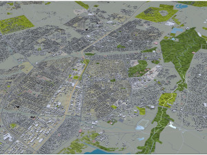 Gaborone city Botswana 25km Modelo 3D