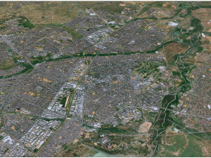 Gaborone city Botswana 25km Modelo 3D