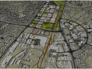 Gaborone city Botswana 25km Modelo 3D