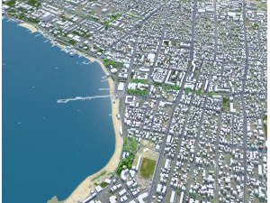 Gelendzhik city Russia 20km 3D Model