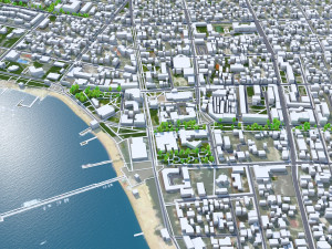 Gelendzhik city Russia 20km 3D Модель
