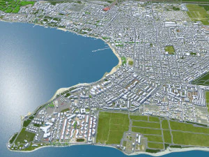 Gelendzhik city Russia 20km 3D Model