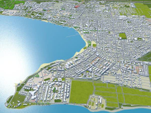 Gelendzhik city Russia 20km 3D Model