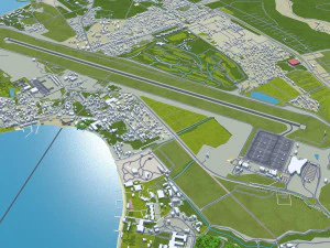 Gelendzhik city Russia 20km 3D Model