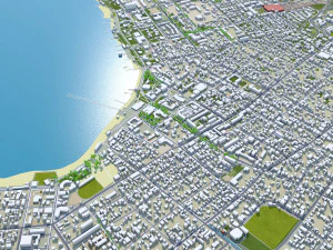 Gelendzhik city Russia 20km 3D Model
