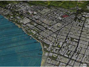 Gelendzhik city Russia 20km 3D Model