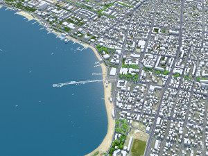 Gelendzhik city Russia 20km 3D Модель