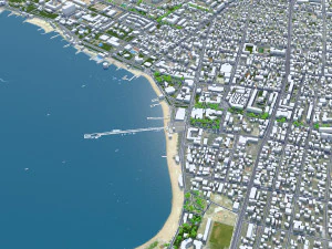Gelendzhik city Russia 20km 3D Model