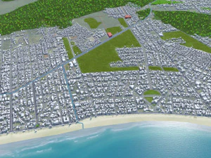 Guaruja city Brazil 30km 3D Model