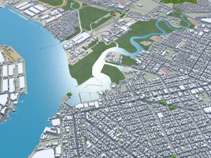 Guaruja city Brazil 30km 3D Model