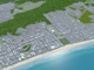 Guaruja city Brazil 30km 3D Model