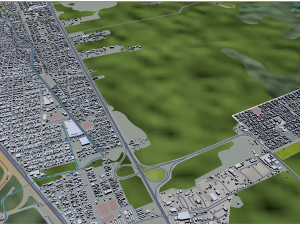 Guaruja city Brazil 30km 3D Модель