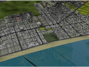 Guaruja city Brazil 30km 3D Model