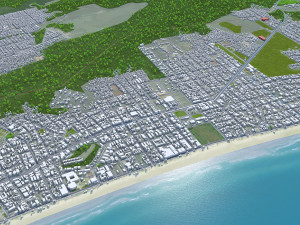 Guaruja city Brazil 30km 3D Модель