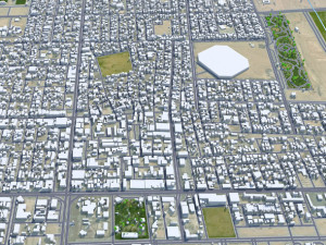Hafar al-Batin Saudi Arabia 40km 3D Model