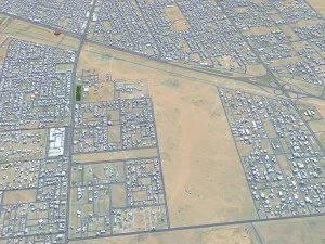 Hafar al-Batin Saudi Arabia 40km 3D Model
