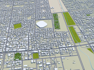 Hafar al-Batin Saudi Arabia 40km 3D Model
