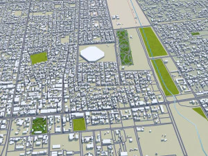 Hafar al-Batin Saudi Arabia 40km 3D Model