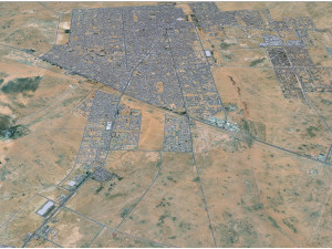 Hafar al-Batin Saudi Arabia 40km 3D Model