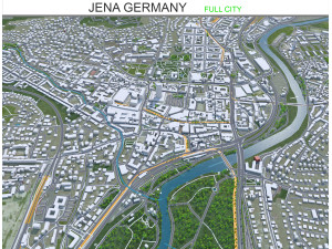 Jena city Germany 30km Modelo 3D