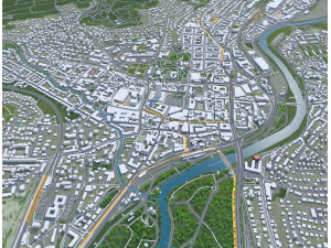 Jena city Germany 30km 3D मॉडल