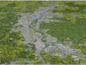 Citt&agrave; di Jena Germania 30 km Modello 3D