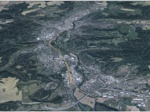 Citt&agrave; di Jena Germania 30 km Modello 3D