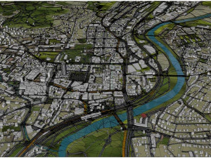 Citt&agrave; di Jena Germania 30 km Modello 3D