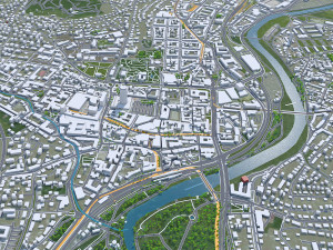 Jena city Germany 30km 3D मॉडल