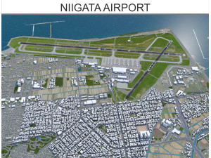 Niigata city Airport 10km 3D 모델