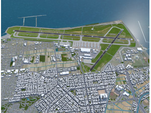 Niigata city Airport 10km 3D 모델