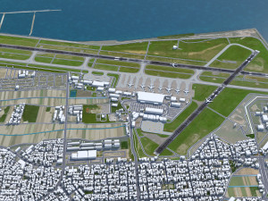 Niigata city Airport 10km 3D 모델