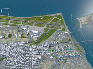 Niigata city Airport 10km 3D 모델