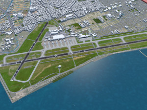 Niigata city Airport 10km 3D 모델