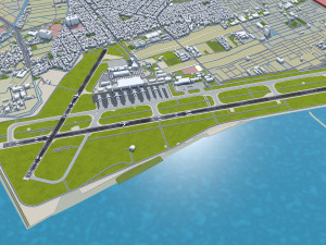 Niigata city Airport 10km 3D 모델