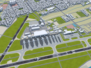 Niigata city Airport 10km 3D 모델