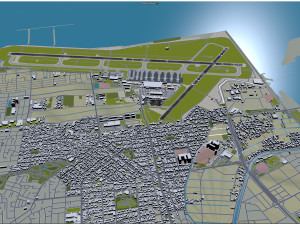 Niigata city Airport 10km 3D 모델