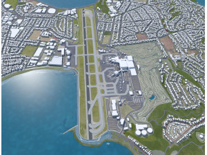 Wellington International Airport 6km 3D Model