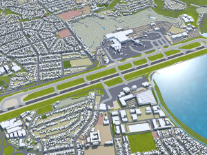 Wellington International Airport 6km 3D Model