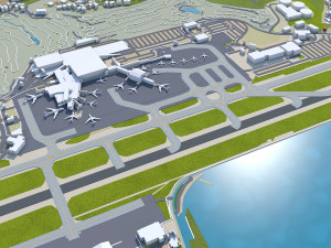 Wellington International Airport 6km 3D Model