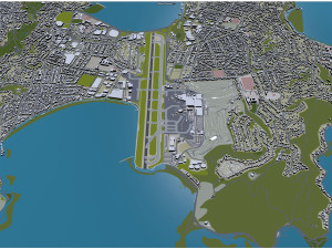 Wellington International Airport 6km 3D Model