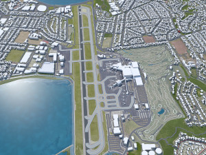 Wellington International Airport 6km 3D Model
