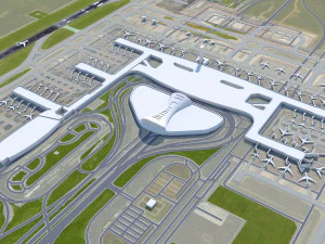 Wuhan Tianhe Airport 10km 3D Model