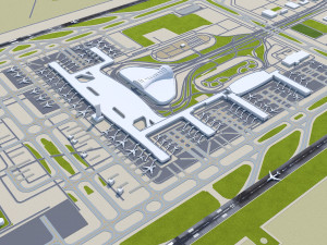 Wuhan Tianhe Airport 10km 3D मॉडल