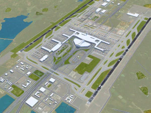 Wuhan Tianhe Airport 10km 3D Model