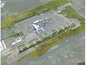 Bandara Internasional Xian Xianyang 12km Model 3D