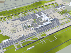 Bandara Internasional Xian Xianyang 12km Model 3D