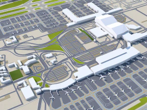 Bandara Internasional Xian Xianyang 12km Model 3D